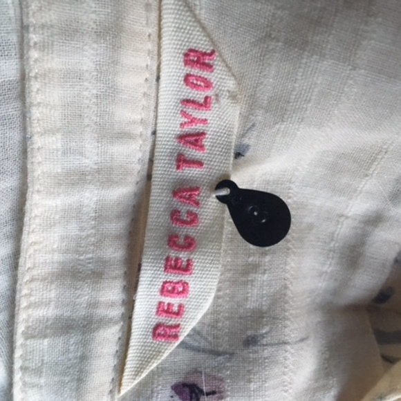 Anthropologie Rebecca Taylor pintuck floral top - Picture 5 of 7